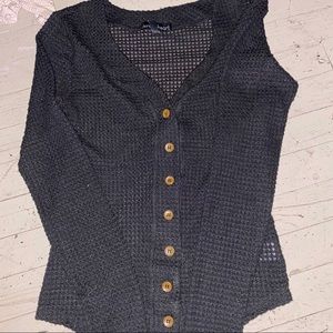 Button-up knitted top